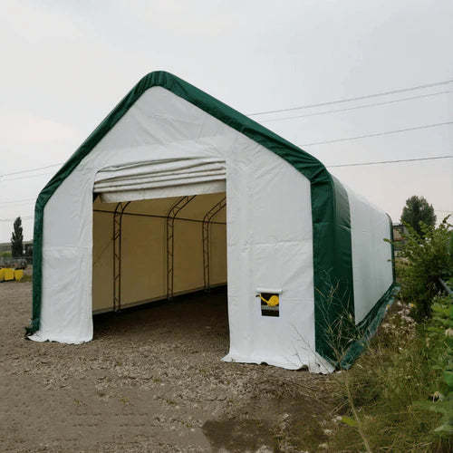 20FT DOUBLE TRUSS STORAGE SHELTER WITH FRONT&BACK WINCH DOOR