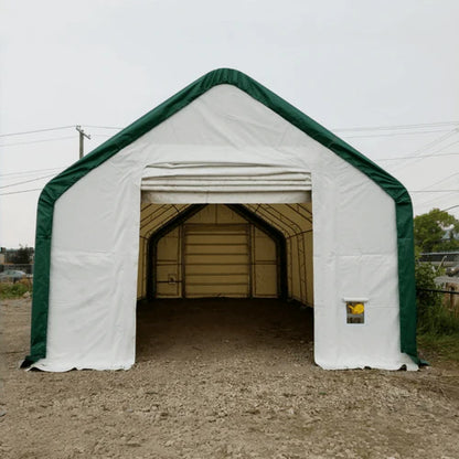 20FT DOUBLE TRUSS STORAGE SHELTER WITH FRONT&BACK WINCH DOOR