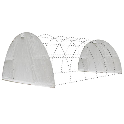 Front/Rear Panel with Roll-up Door for W30'xH15' Storage Shelter