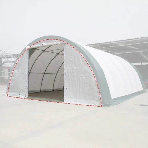 Front/Rear Panel with Roll-up Door for W30'xH15' Storage Shelter