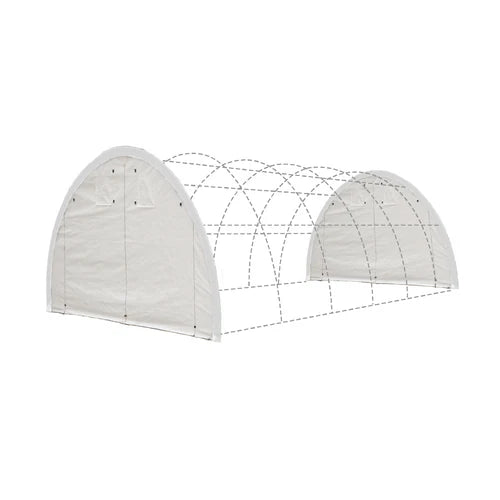 Front and Rear Panel with Zipper Rollup Door for 20Ft Single Truss Storage Shelter