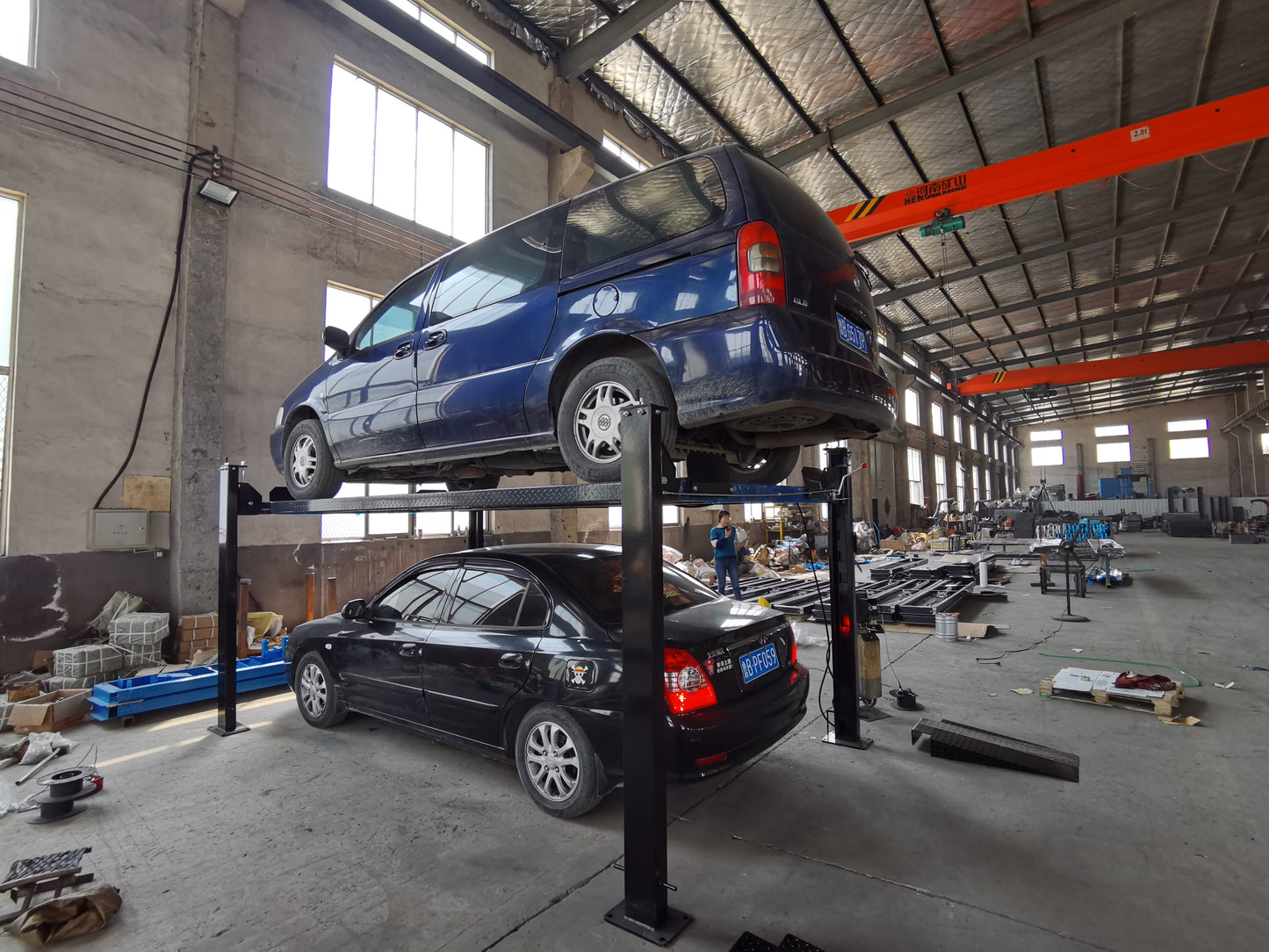 NEW 4 POST VEHICLE HOIST PARKING CAR LIFT JH4P3700